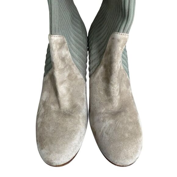 Gianvito Rossi Tie Dye Sock Ankle Boots 39 EU / 9 US Suede Knit Block Heel - Picture 5 of 12